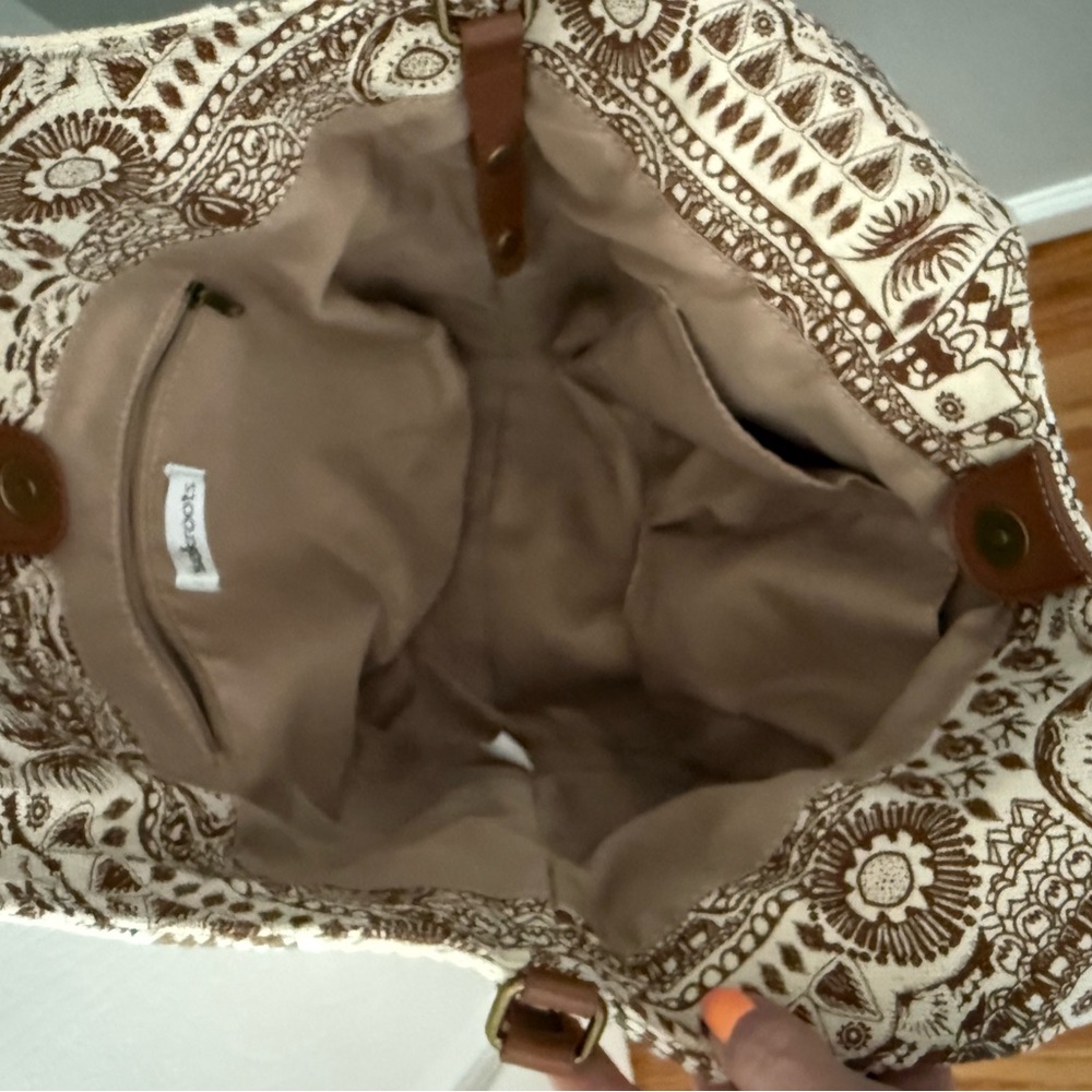 The Sak BRAND NEW Stylish Cream and Brown hand bag - Picture 5 of 8